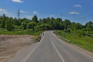 Фирсановское шоссе в районе места ДТП. Фрагмент панорамы с сервиса Яндекс.Карты