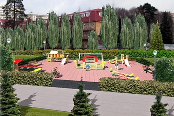 Эскиз благоустроенного участка бульварной зоны в 16 микрорайоне. Изображение с сайта ag.mos.ru