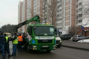 Эвакуатор на Московском проспекте. Фото: @judgev_