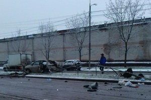 Последствия ДТП. Фото Евгения Bordo из сообщества «ЗелАО AUTO | Зеленоград» в сети «ВКонтакте»