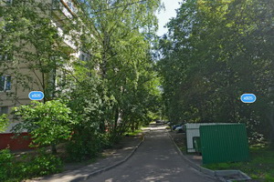 Местный проезд у корпуса 926. Фрагмент панорамы с сервиса Яндекс.Карты