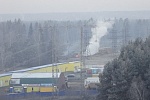 Пожар в Алабушево и порубочные остатки заволокли город дымом