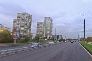 Георгиевский проспект в районе места ДТП. Фрагмент панорамы с сервиса Атлас Москвы