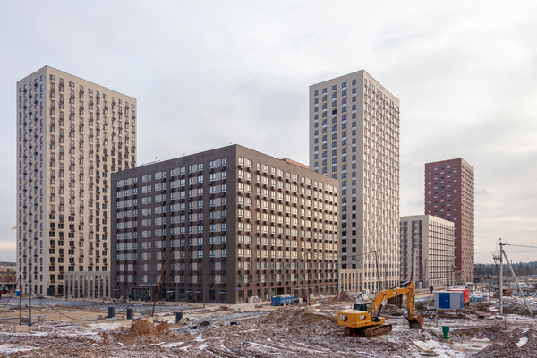 Строительство жилых домов будущего ЖК «Зеленый парк», 19 ноября 2023 года. Фото с сайта pik.ru